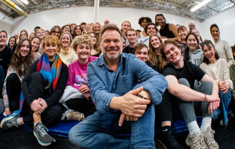 Norbert Leo Butz with Students