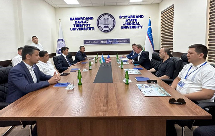 Leadership meets at Samarkland State Medical University.