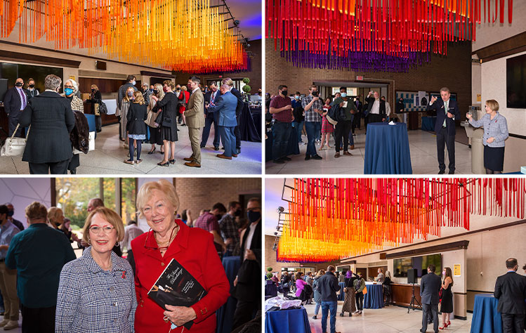 Scenes from the reception in the Loretto-Hilton lobby