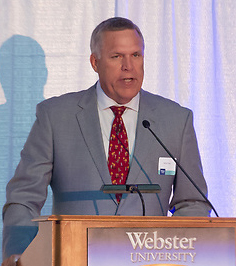 Rob Reeg at Webster's annual scholarship dinner