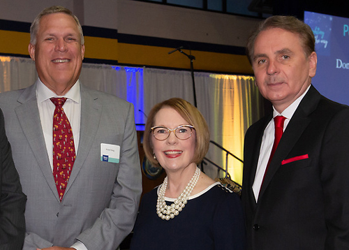 Reeg with Chancellor Stroble and President Schuster