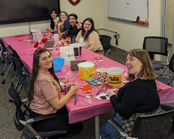 Student Education Association hosting a Valentine's Day social event