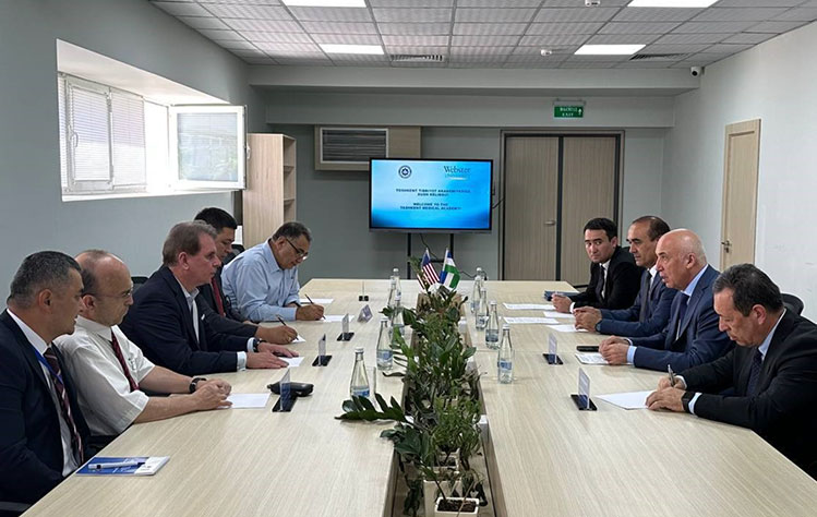 Leadership meets at the Tashkent Medical Academy.