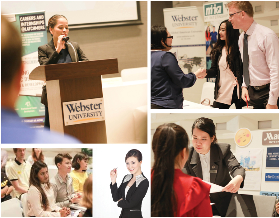 students at career fair