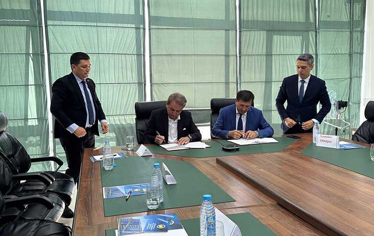 Webster University President - Julian Schuster and Director-General for Webster University Global Campuses - Ryan Guffey met with Bukhara State Medical Institute Rector - Shukhrat Djumaevich Teshaev and signed a memorandum