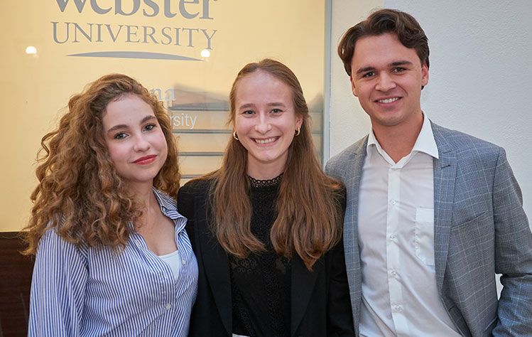 Three Webster Vienna students.