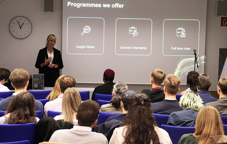 Students at the Bloomberg Career Daysin Vienna