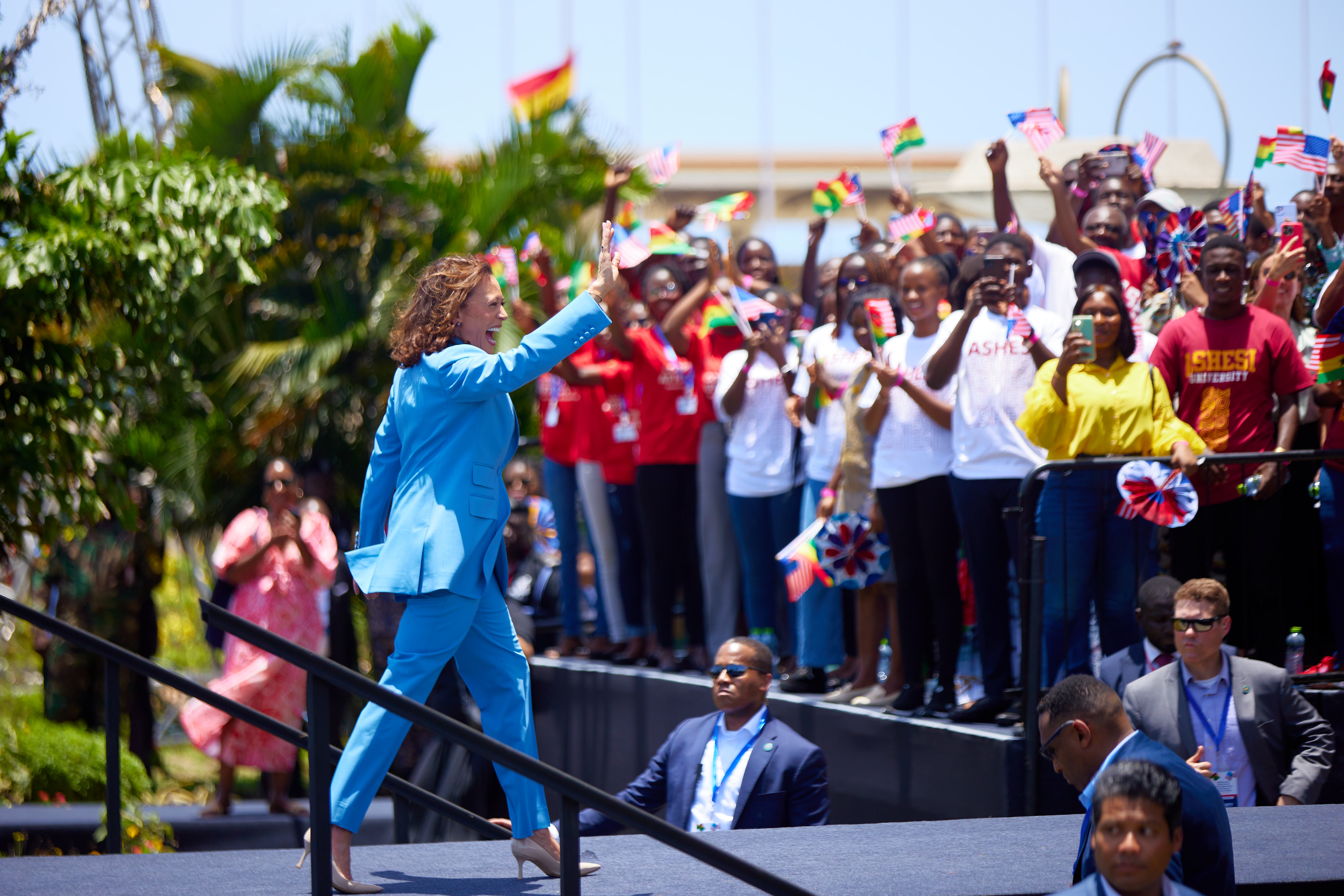 VP Kamala Harris arrives in Ghana