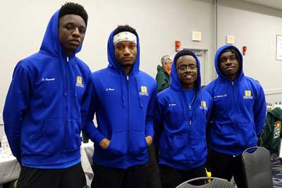 Webster's "C-Team" was the only all African-American team playing in this year's tournament. Pictured from left-to-right are Shawn Swindell, James Black, Joshua Colas (co-captain) and Justus Williams (co-captain)