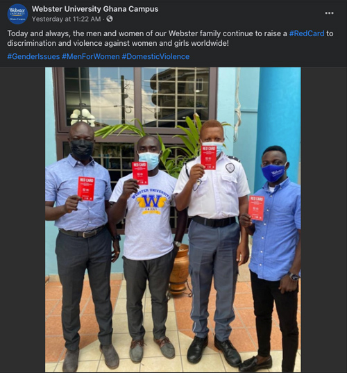 Red Card Pledge at Webster Ghana