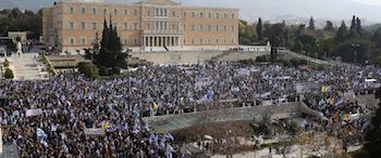 Athens An estimated 1.5 million rallied in Athens over the issue.